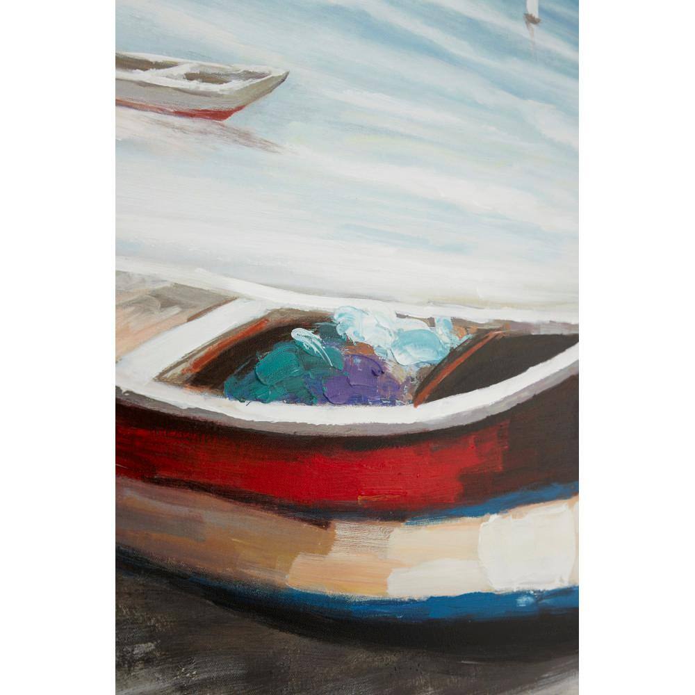 Multi Colored Nautical Acrylic Canvas Framed Wall Art