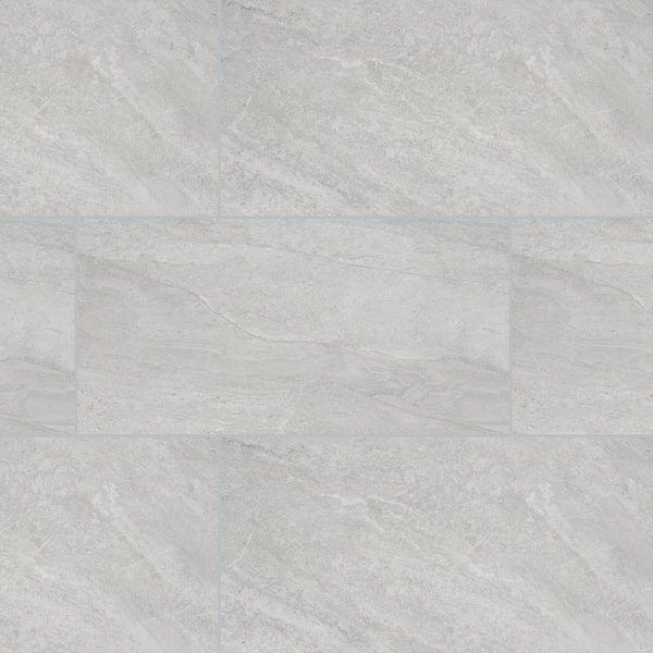 MSI Himalayan Gray 12 in. x 24 in. Matte Porcelain Stone Look Floor and Wall Tile (12 sq. ft./Case)