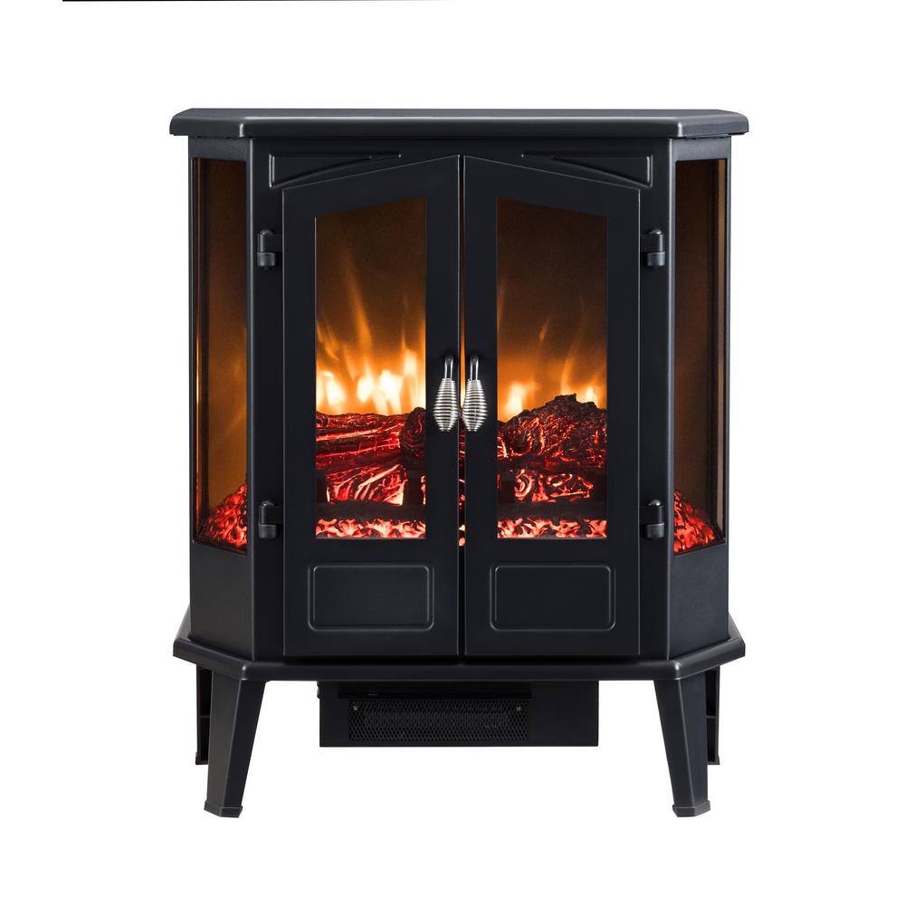 HearthPro 5-Sided Infrared Electric Stove in Black