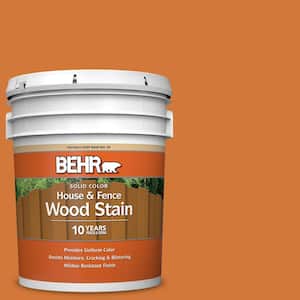 5 gal. #T17-19 Fired Up Solid Color House and Fence Exterior Wood Stain