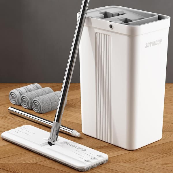 Hand Free Flat Floor Mop And Bucket Set For Professional Home