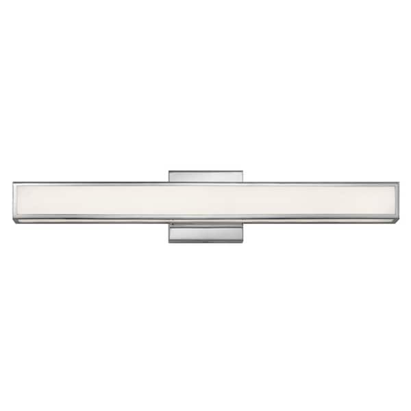 HINKLEY Hinkley Alto 24 in. 4-Light in Chrome Integrated LED Vanity Light with Invisimount 29-Watt Bath