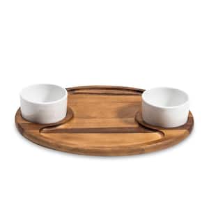 Charcuterie Board with Ceramic Dishes & Lids