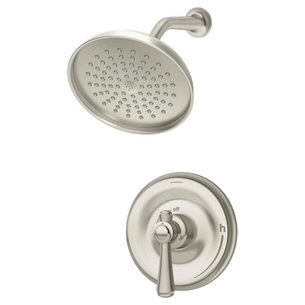 Symmons Degas 1-Handle Wall Mounted Shower Trim Kit in Satin Nickel (Valve not Included)