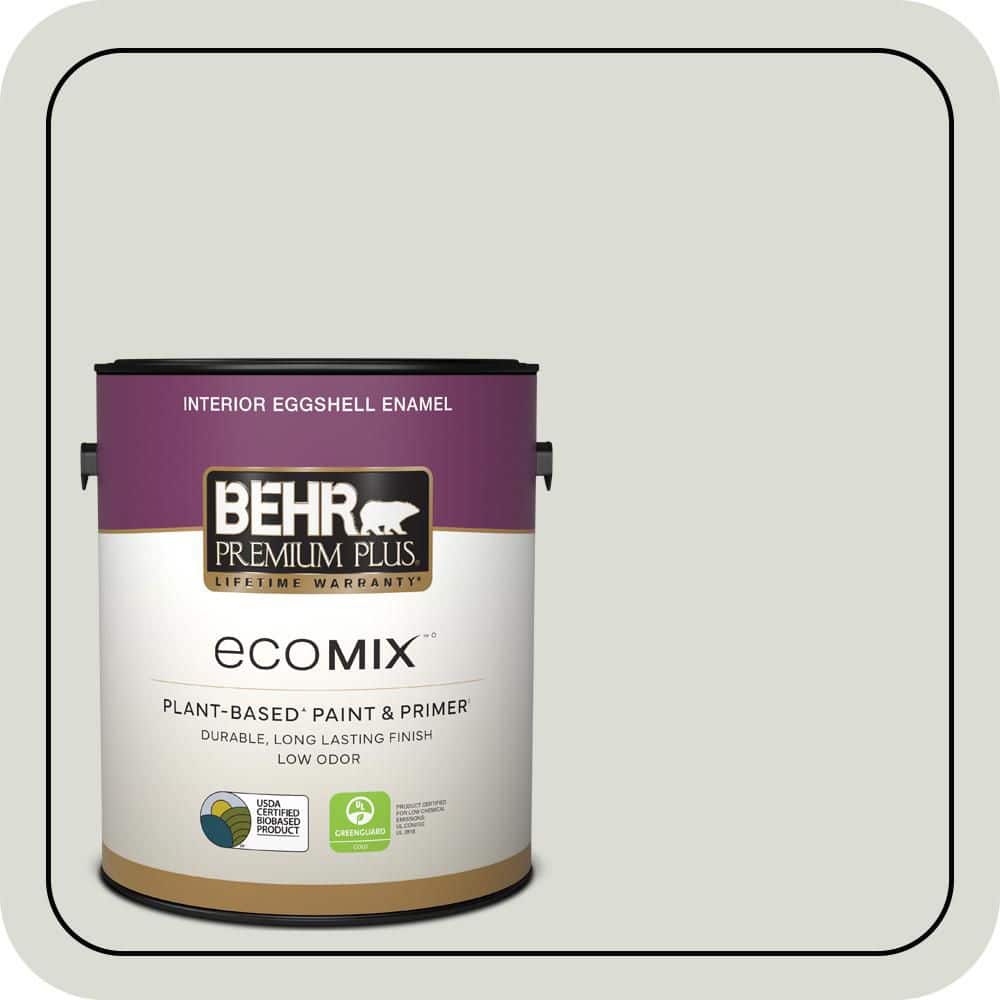 1 gal. #BWC-29 Silver Feather Eggshell Enamel EcoMix Plant-Based Interior Paint & Primer price history on PriceWatchPro