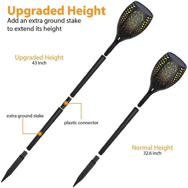 Wbm Smart Solar Torch Black Lights Waterproof Flickering Flame Light Sensing Outdoor Led Spot Light 8 Pack Hd Le 04 4pk The Home Depot Wbm Smart Solar Torch Black Lights Waterproof Flickering Flame Light Sensing Outdoor Led Spot Light 8 Pack Hd Le 04 4pk The Home Depot