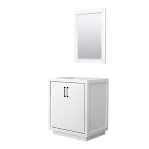 Icon 29.25 in. W x 21.75 in. D x 34.25 in. H Single Bath Vanity Cabinet without Top in White with 24" Mirror