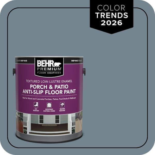 BEHR PREMIUM 1 gal. #N480-5 Adirondack Blue Textured Low-Lustre Enamel Interior/Exterior Porch and Patio Anti-Slip Floor Paint