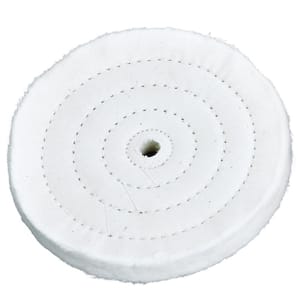 6 in. x 1 in. Arbor Cloth Polishing Wheel with Two 1/2 in. ID Flanges
