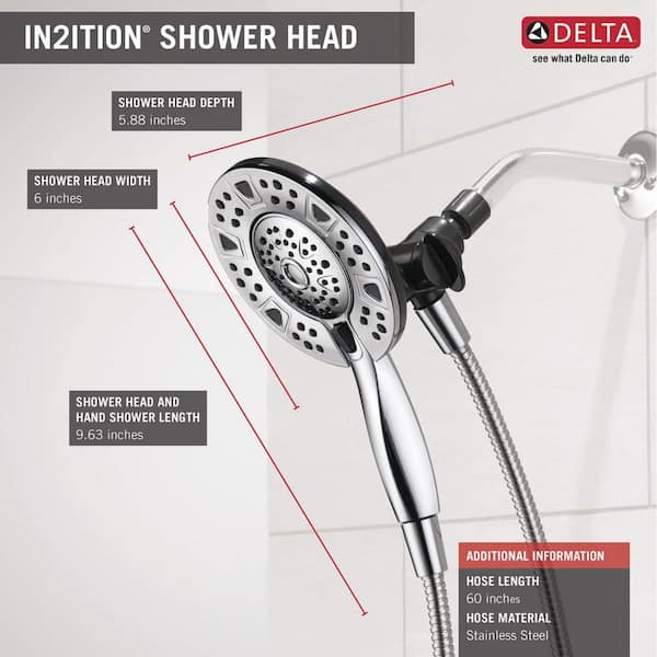 * Delta In2ition 4-Setting Two-in-One Shower 2-in-1 75491 NEW