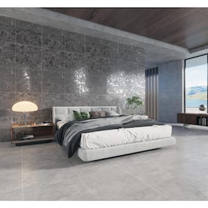 Ambience Terrazzo Deep Gray 24in.x 24in.x 10mm Porcelain Floor and Wall Tile - Case (3 PCS/12 Sq. Ft.)