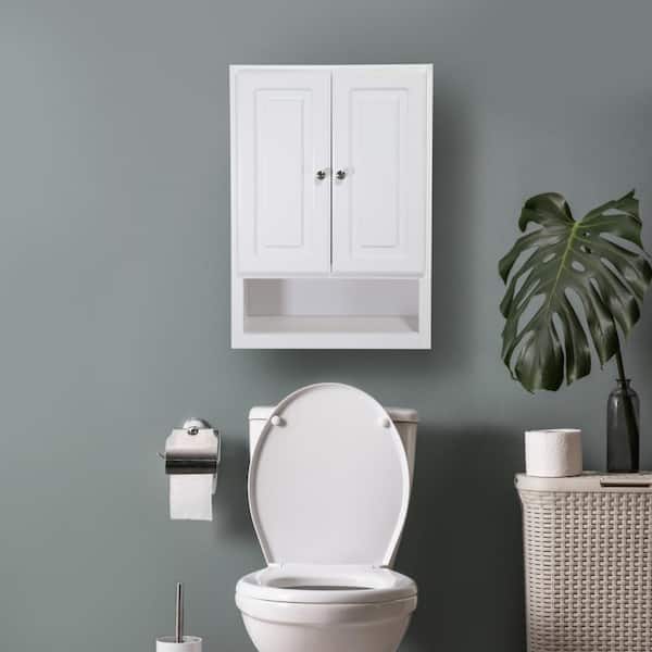 Design House Concord 21 In. W x 7 In. D x 30 In. H 2-Door Bath Wall Cabinet, Fully Assembled with Hardware, White