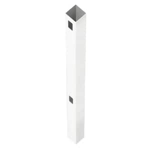 Pro Series 4 in. x 4 in. x 6 ft. White Vinyl Scalloped Routed End Fence Post