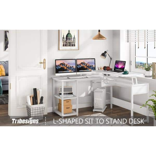 Tribesigns Hoga-JW0172 53.1-in White Modern/Contemporary Computer Desk