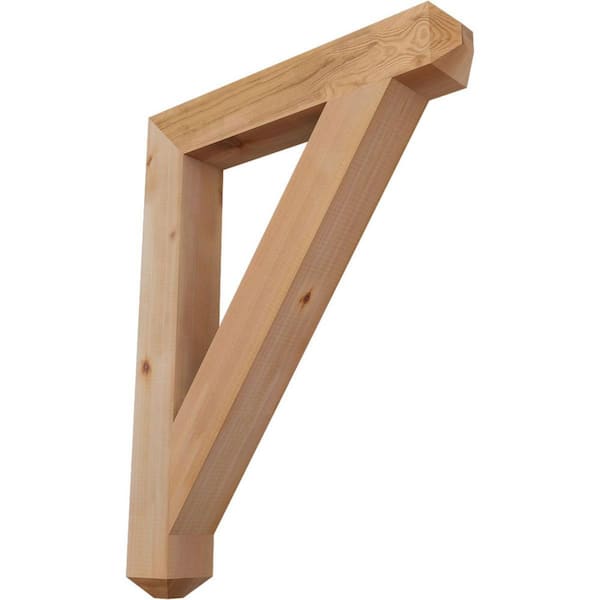 Ekena Millwork 3.5 in. x 34 in. x 26 in. Western Red Cedar Traditional Craftsman Smooth Bracket
