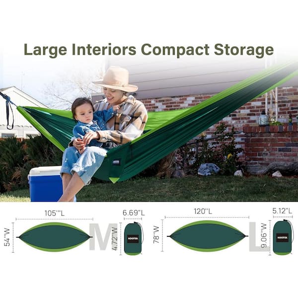 ITOPFOX Heavy Duty 120 in. Portable Hammock Bed Hammock in Dark