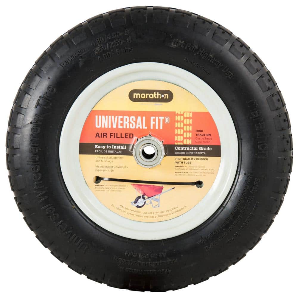 8 inch pneumatic tire air filled center hub wheel 