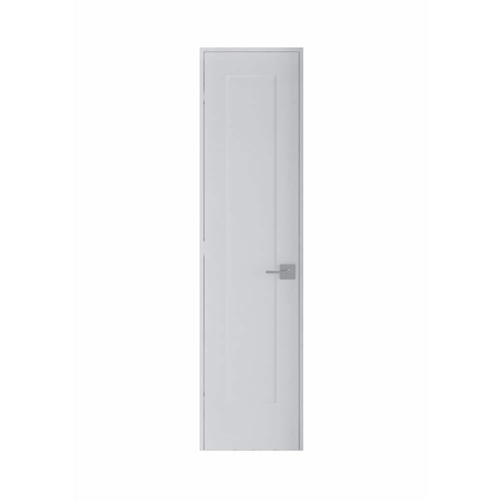 18 in. x 80 in. White Primed Solid Core Single Prehung Door