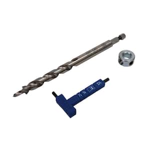 Easy-Set Drill Bit with Stop Collar and Gauge/Hex Wrench