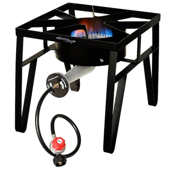 Flame King 200,000 BTU LP Gas Outdoor Stove Burner with Regulator Hose