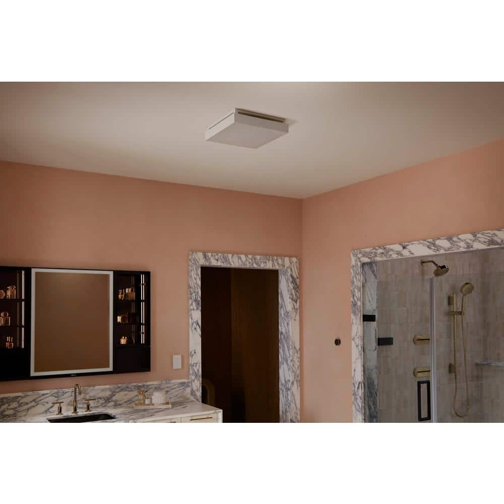 Kohler White Steel LED Ceiling Mount Exhaust Fan