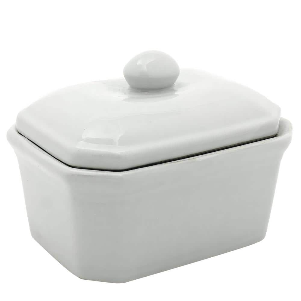 Glossy White Porcelain Decorative Storage Jar