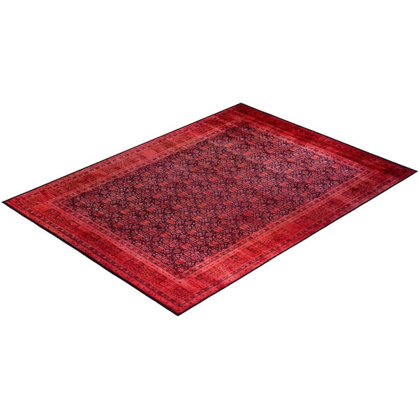 Overdyed Red 10 ft. 3 in. x 14 ft. Wool Indoor Area Rug