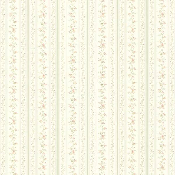 Brewster Estella Blush Textured Stripe Wallpaper Sample
