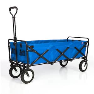Xtender 52 in. Extra Long Collapsible Utility Storage Wagon Cart, Polyester, Blue