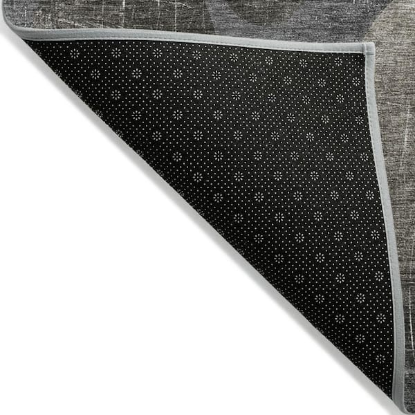 Brown, Beige, Ivory 5 ft. x 8 ft. Woven Abstract Polyester Rectangle Indoor / Outdoor Area Rug