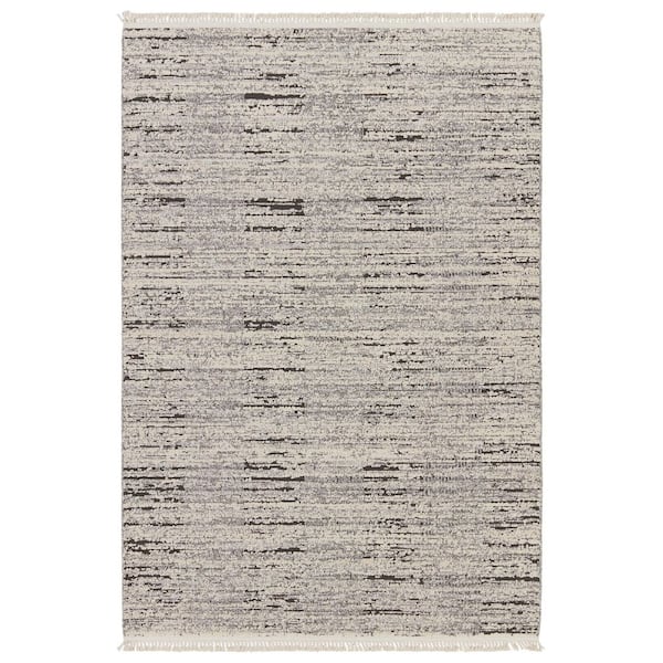 Ragnar Gray 5 ft. x 7 ft. Stripes Area Rug