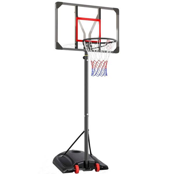 TIRAMISUBEST T-Goals Portable Basketball Hoop Height Adjustable Basketball Hoop Stand 6.46 ft. - 8.53 ft.