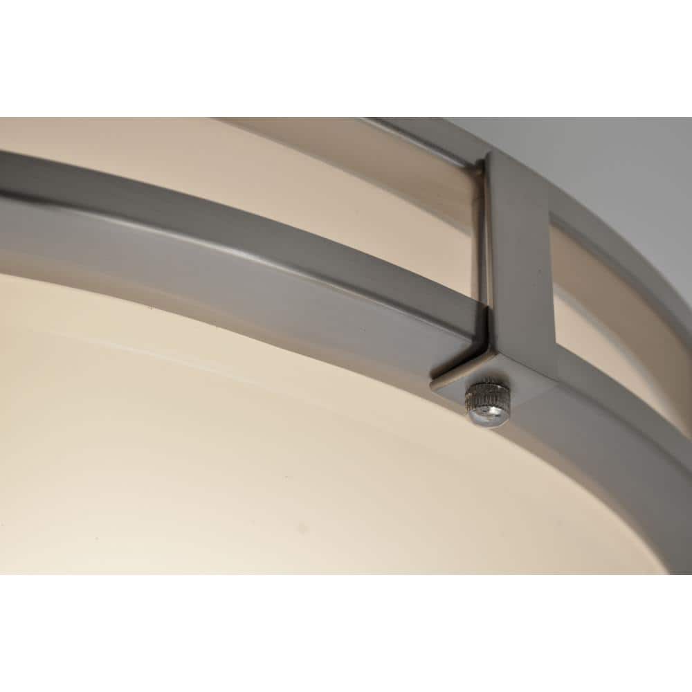 Carlisle 24" Modern LED Semi-Flush Light in Satin Nickel