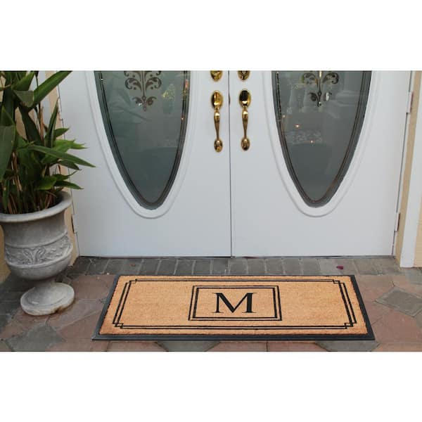 A1HC Natural Coir & Rubber Extra Large Doormat, Heavy Duty, Front