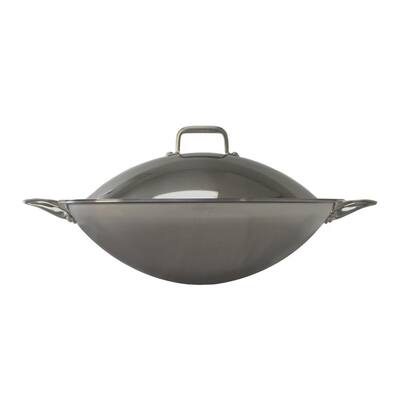16.5 in. Stainless Steel Wok with Lid (Induction Ready)