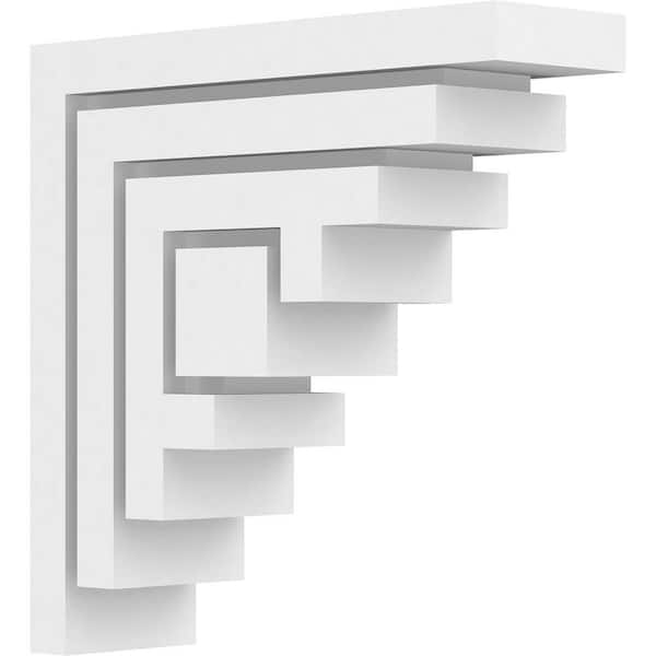 Ekena Millwork 1-1/2 in. x 5 in. x 5 in. Standard Landon Unfinsihed Architectural Grade PVC Bracket
