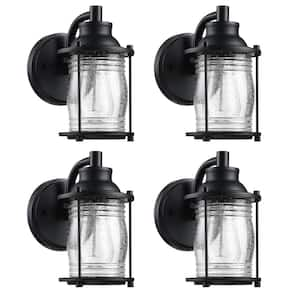 1-Light Industrial Dark Bronze Metal Wall Sconce (4-Pack)