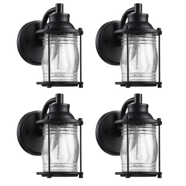 INNOBULE 1-Light Industrial Dark Bronze Metal Wall Sconce (4-Pack)