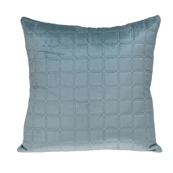 PARKLAND COLLECTION Marrisa Transitional Quilted Gray Throw Pillow
