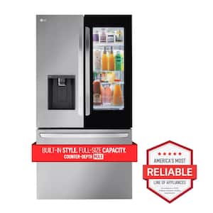 26 cu. ft. Smart InstaView Counter Depth MAX French Door Refrigerator in PrintProof Stainless Steel