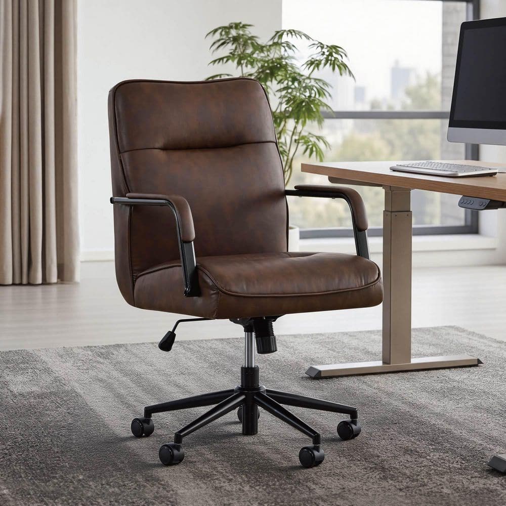 Spruce & Spring Ursa Faux Leather Swivel Tilt Ergonomic Task Chair