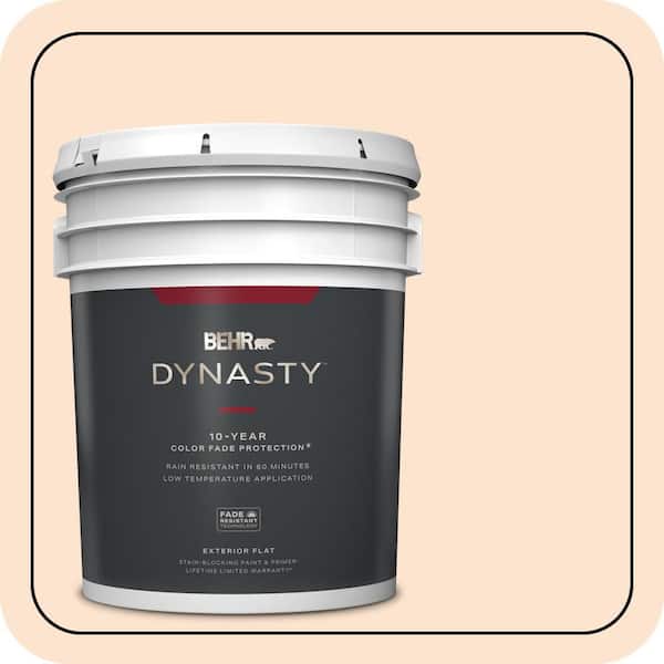 BEHR DYNASTY 5 gal. #PPL-21 Sweet Peach Flat Exterior Stain-Blocking Paint & Primer