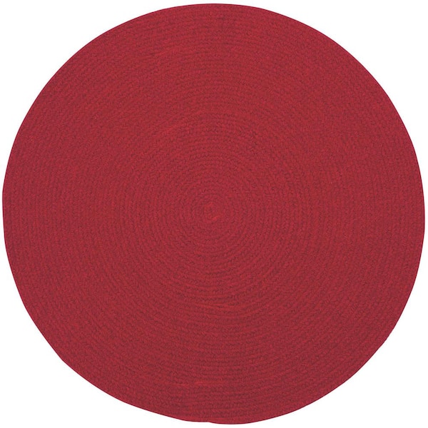 Capel Manteo Dark Red 6 ft. Round Area Rug