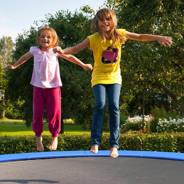 Gymax 14 ft. Trampoline Replacement Safety Pad Universal Trampoline Cover Blue