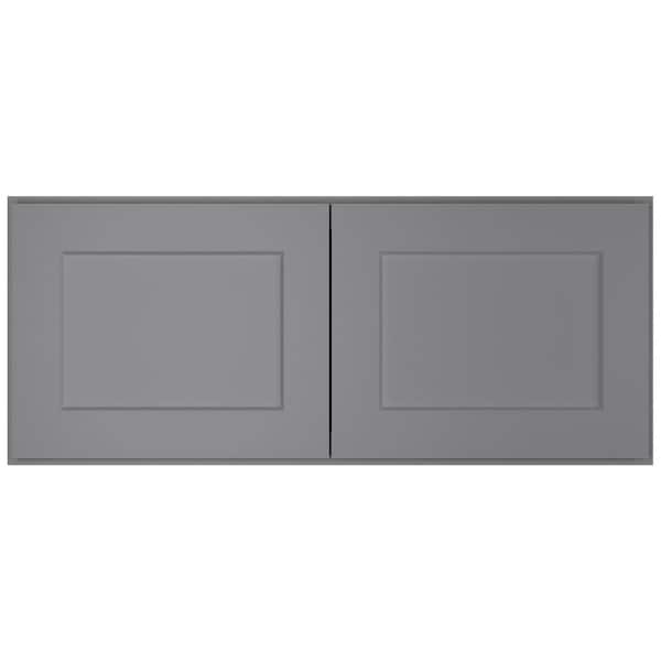 HOMEIBRO 36in. W x 24in. D x 15in. H in Shaker Grey Plywood Ready to
