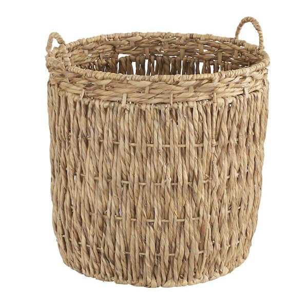 HOUSEHOLD ESSENTIALS Water Hyacinth Tall Laundry Basket