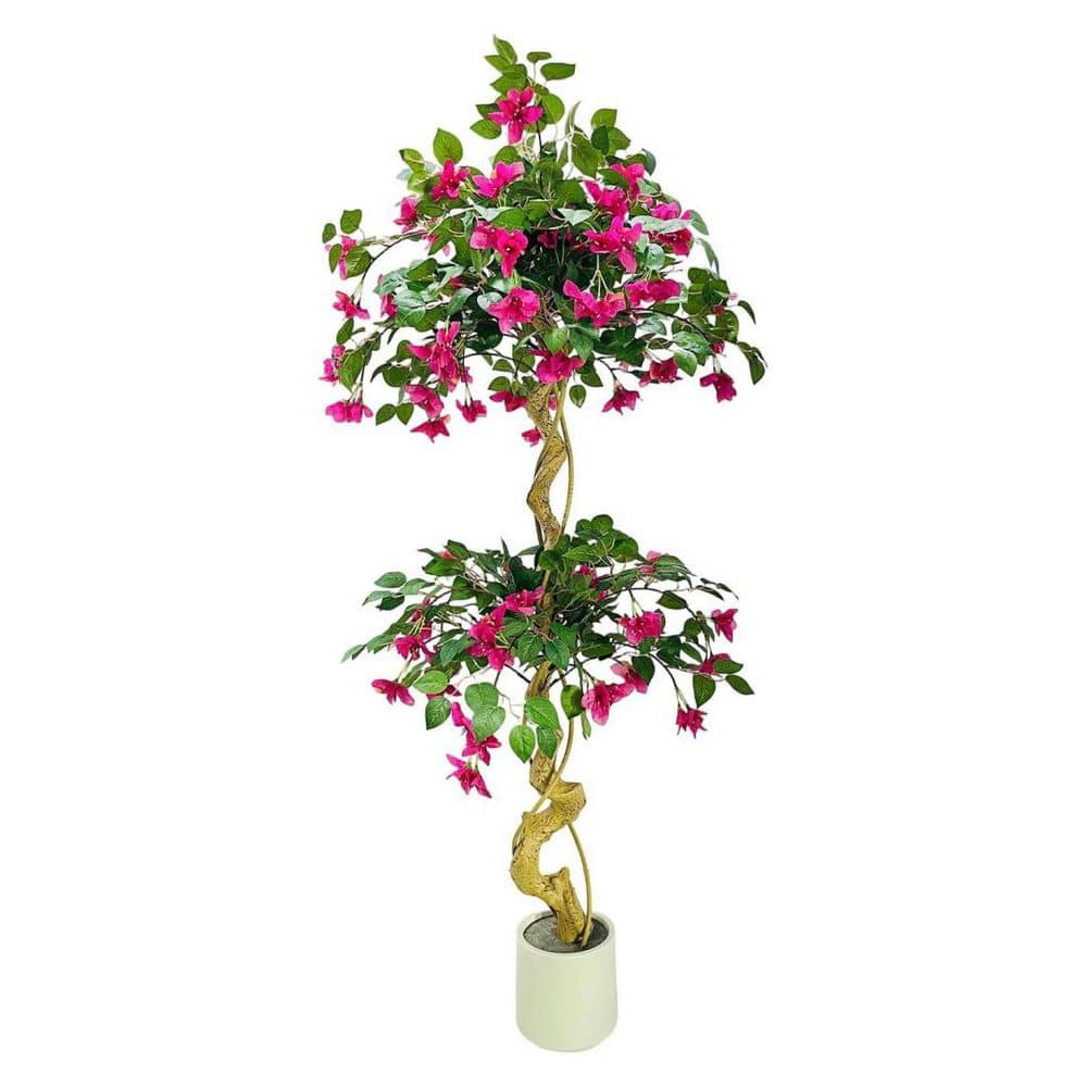 5 ft. Large Fake Flowers Potted, Artificial Bougainvillea Tree in Pot, Artificial Flowers for Outdoors Indoors price history on PriceWatchPro