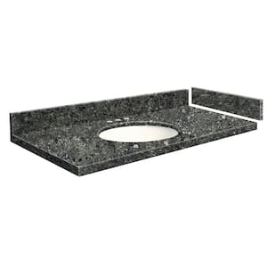 60.5 in. W x 22.25 in. D Quartz Vanity Top in Tempest with Widespread White Basin