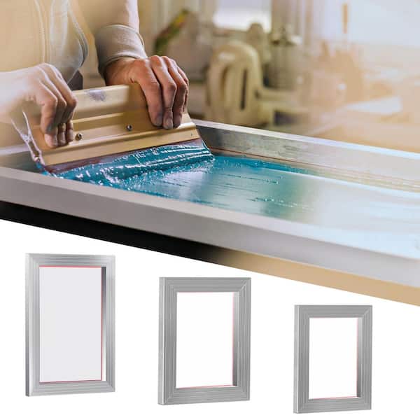 2 Pack Aluminum Silk Screen Printing Screens 12 x 16 Inch Frame-160 White  Mesh