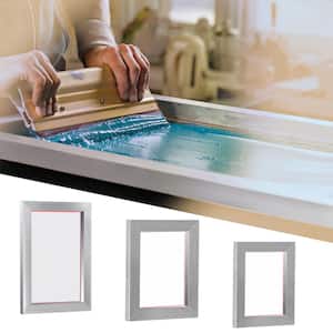 Screen Printing Kit, 3-Pieces Aluminum Silk Screen Printing Frames 6 x 10/8 x 12/10 x 14 in. 110-Count Mesh